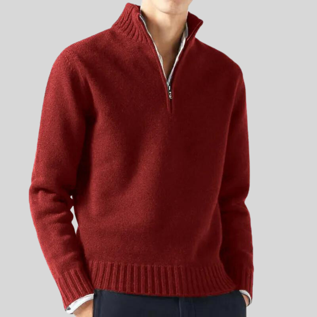 Andreas - Luksuriøs halv-zip sweater