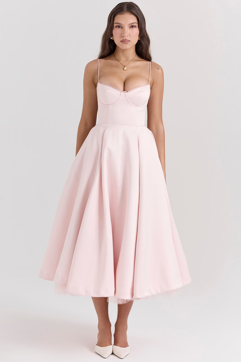 Alina – Elegant korset midikjole