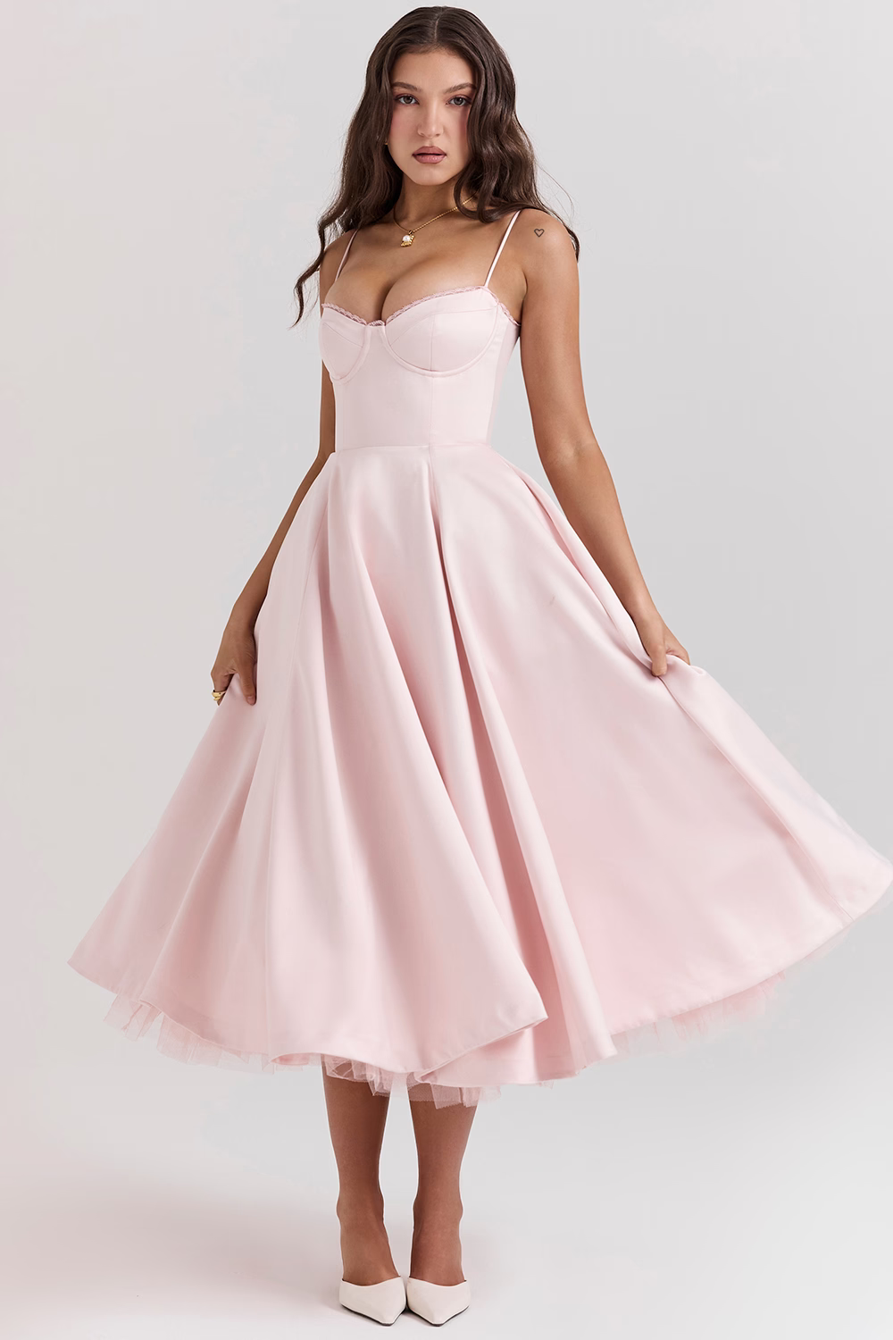 Alina – Elegant korset midikjole