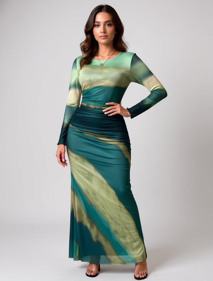 Anna - Elegant Print Kjole
