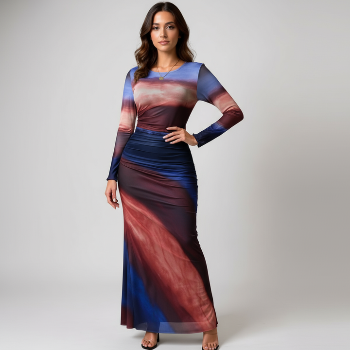 Anna - Elegant Print Kjole
