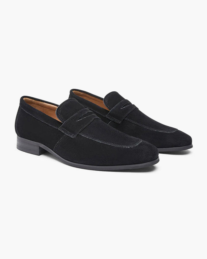 Gammelt Pengetøjs ruskind Penny Loafers