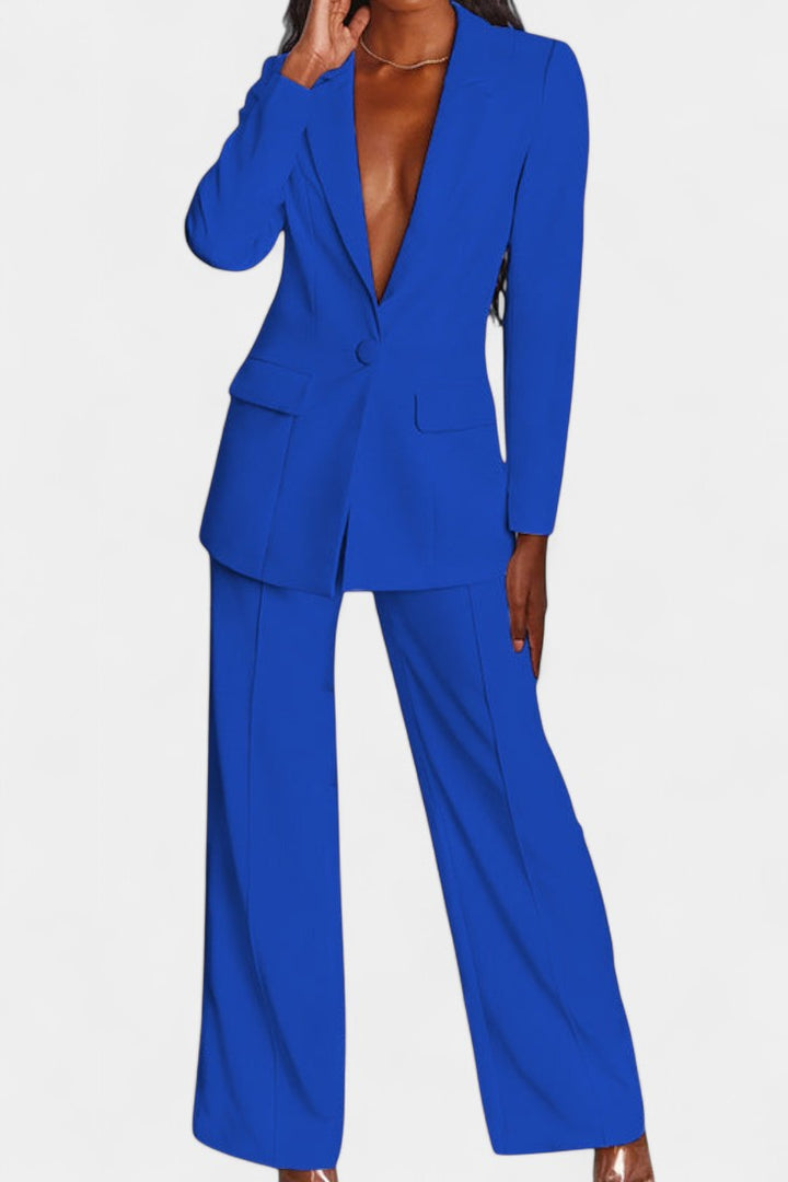 Marnie – Elegant sæt med skræddersyet blazer og wide-leg bukser
