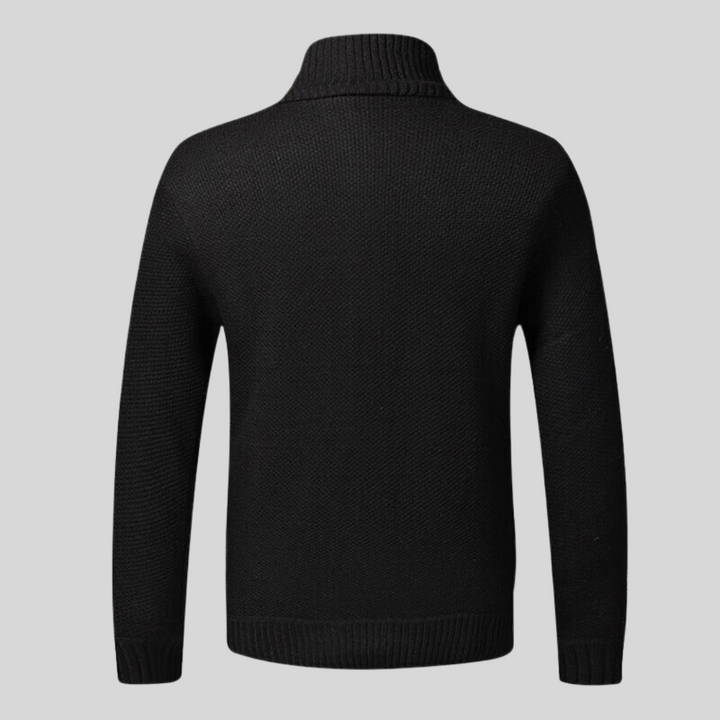 Torben - Strikket vest med ternet mønster indeni