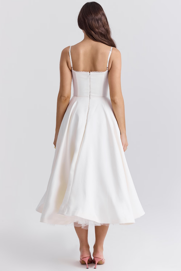 Alina – Elegant korset midikjole