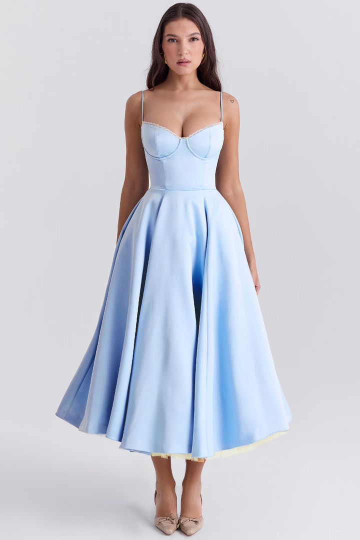 Alina – Elegant korset midikjole