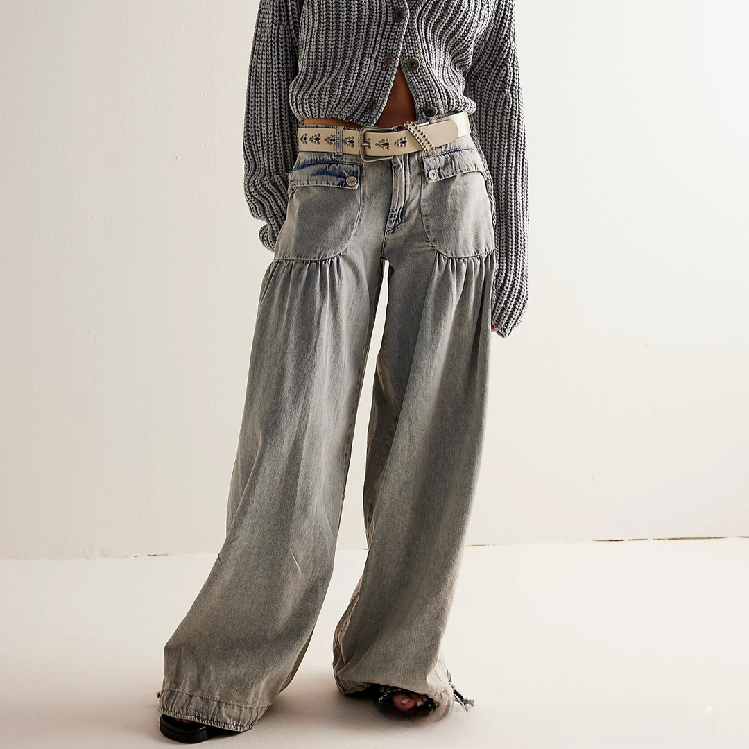 Freja – Boheme jeans med brede ben