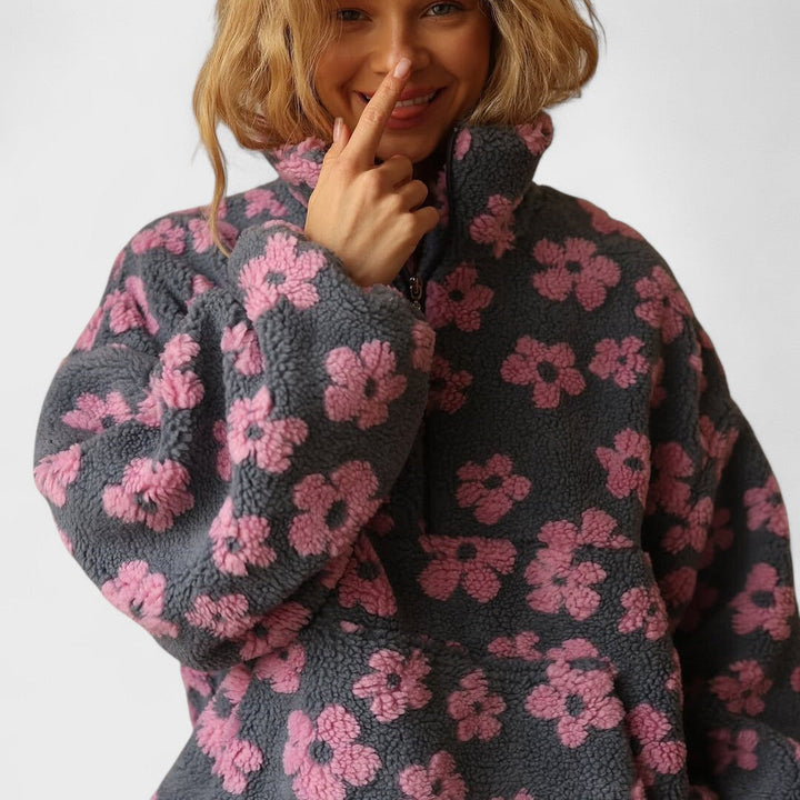 Emillie – Blomstrende Fleecebluse