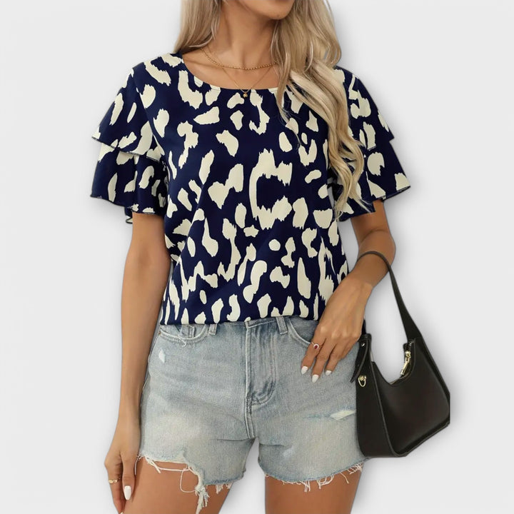 Josefine - Casual bluse med rund hals