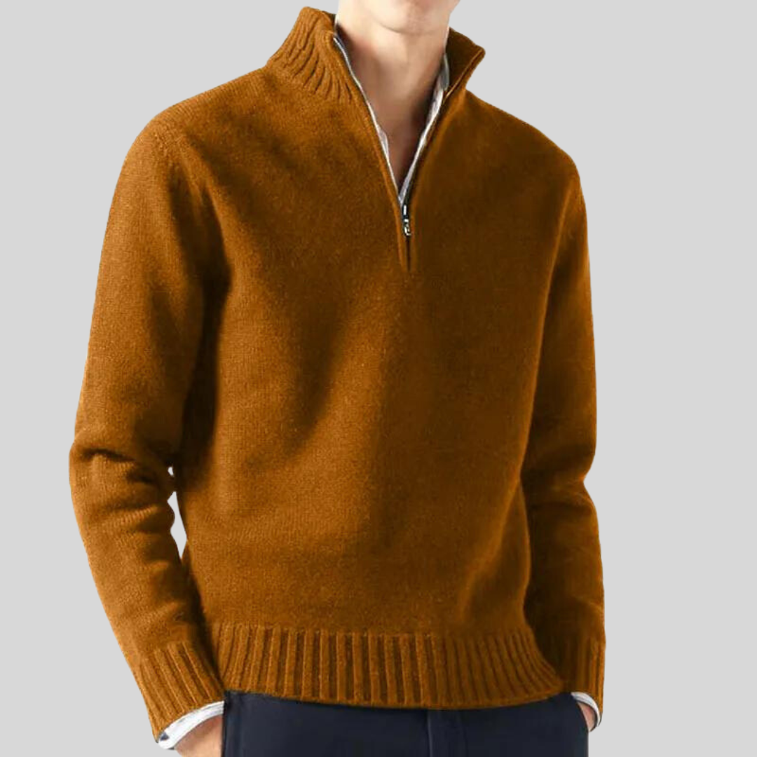 Andreas - Luksuriøs halv-zip sweater