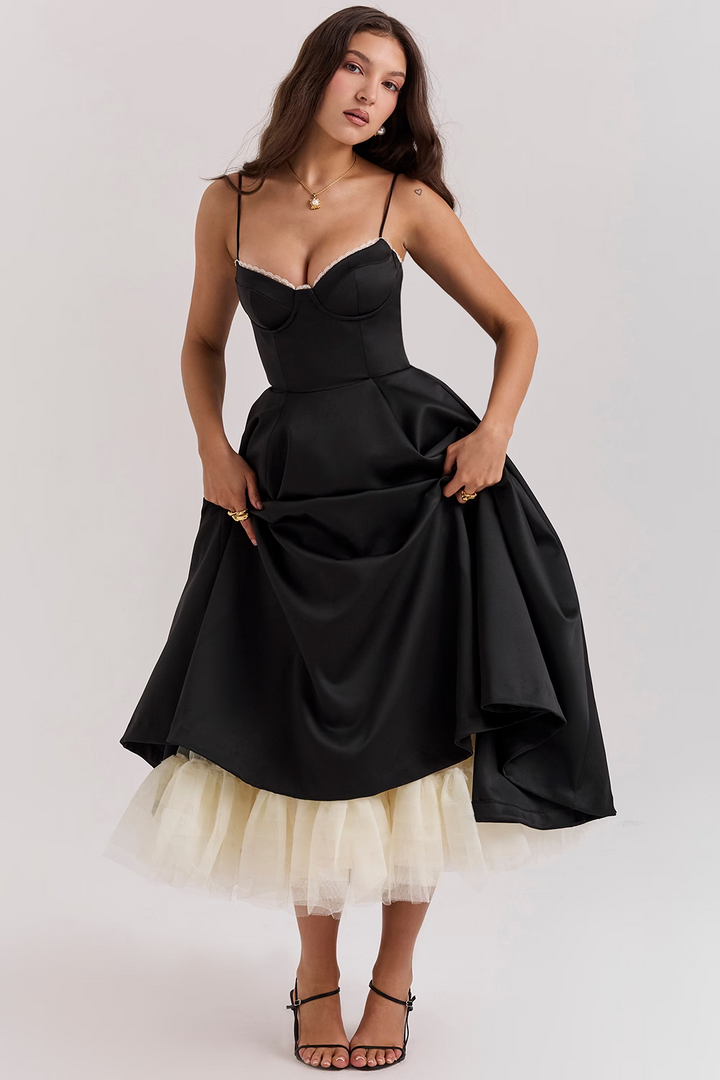 Alina – Elegant korset midikjole