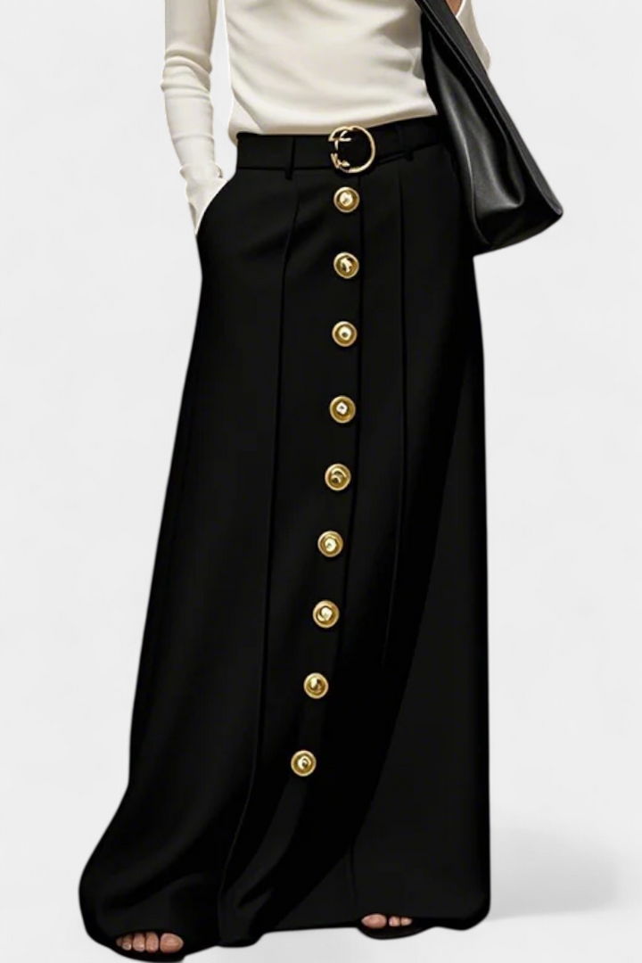 Alice - Knappeskjorte med Frie Knapper, Lommer og Urban Stil