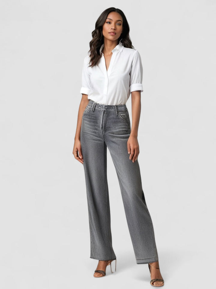 Mette | Grå Udstillet Jeans