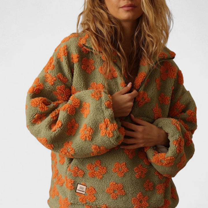 Emillie – Blomstrende Fleecebluse
