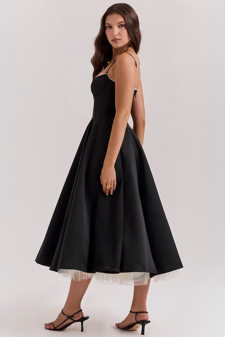 Alina – Elegant korset midikjole