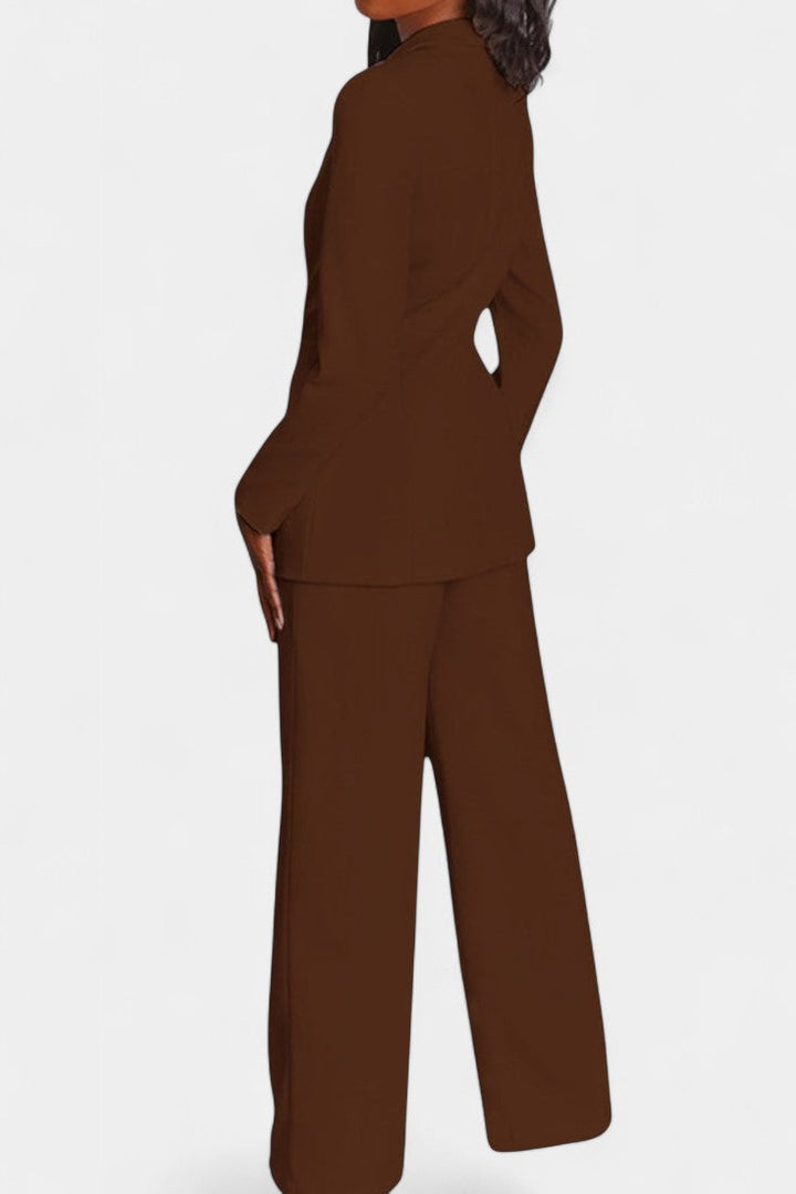 Marnie – Elegant sæt med skræddersyet blazer og wide-leg bukser