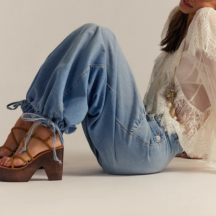 Freja – Boheme jeans med brede ben