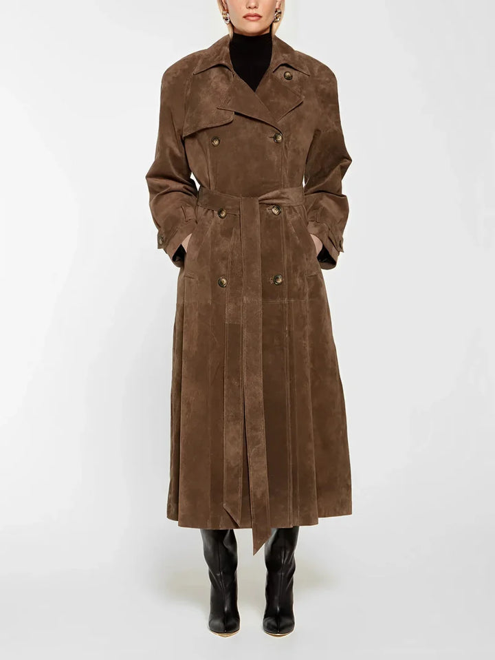 Freja – Tidløs Ruskindstrenchcoat
