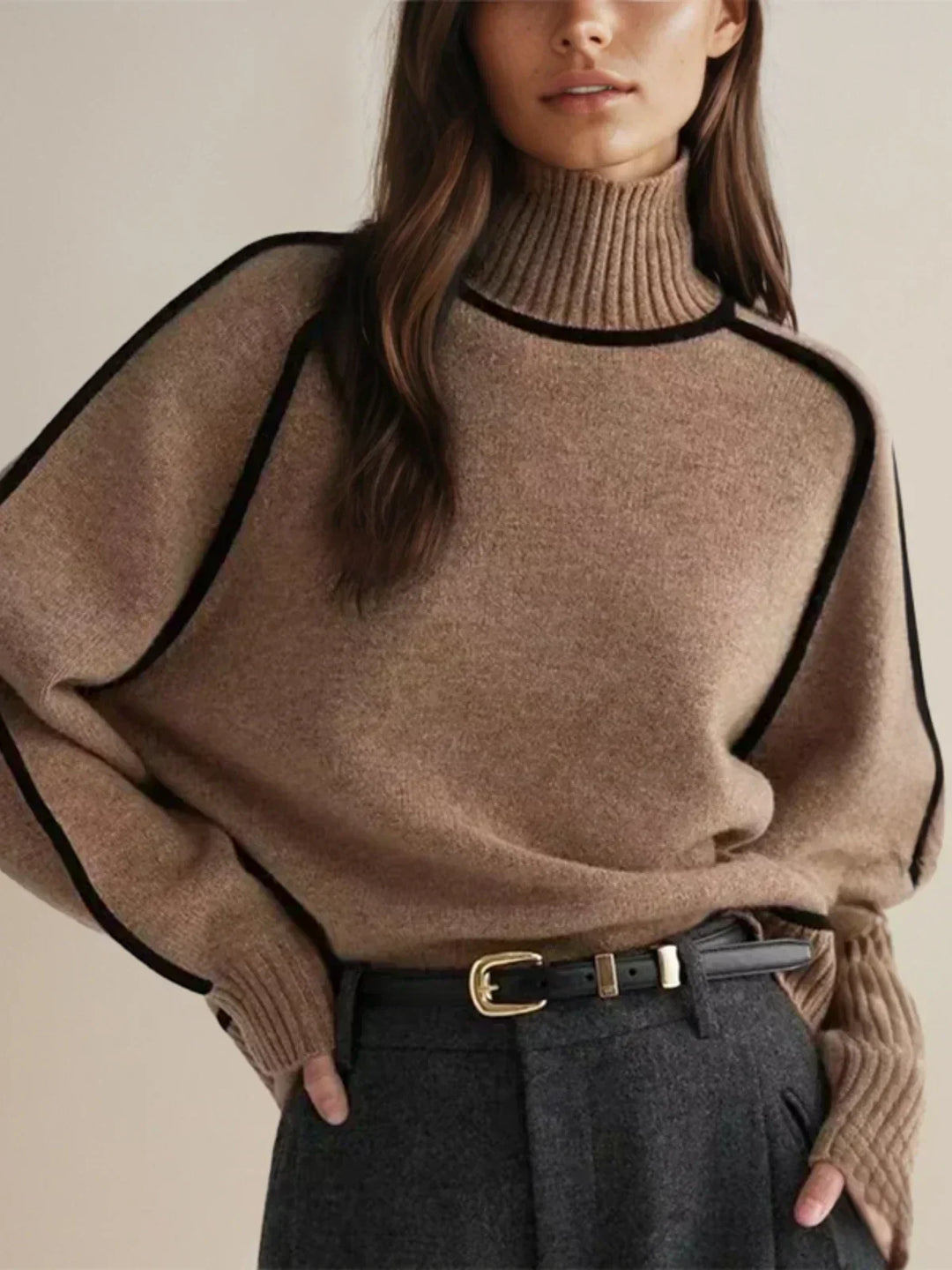 Clara – Elegant Rullekrave Sweater