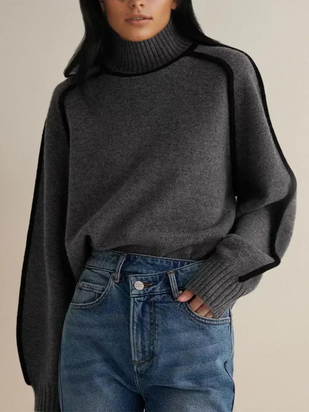 Clara – Elegant Rullekrave Sweater