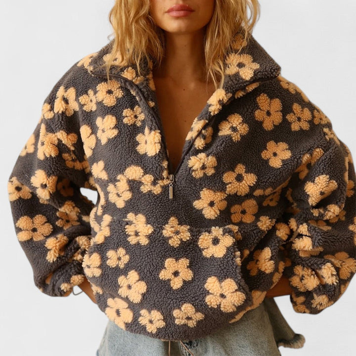 Emillie – Blomstrende Fleecebluse