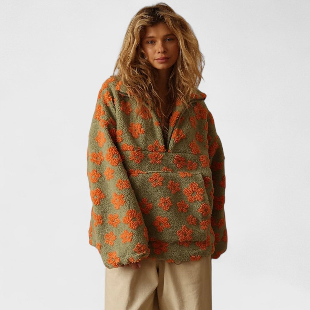 Emillie – Blomstrende Fleecebluse