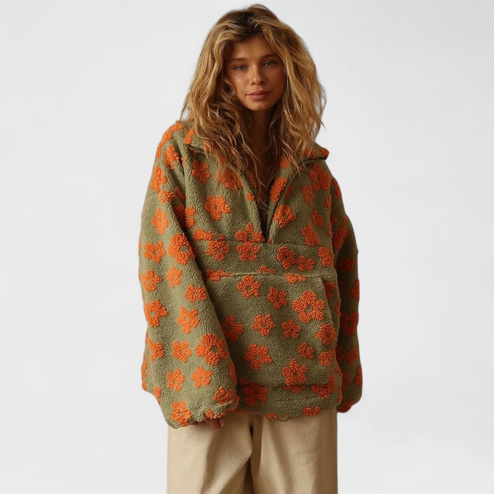 Emillie – Blomstrende Fleecebluse