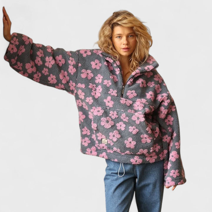 Emillie – Blomstrende Fleecebluse