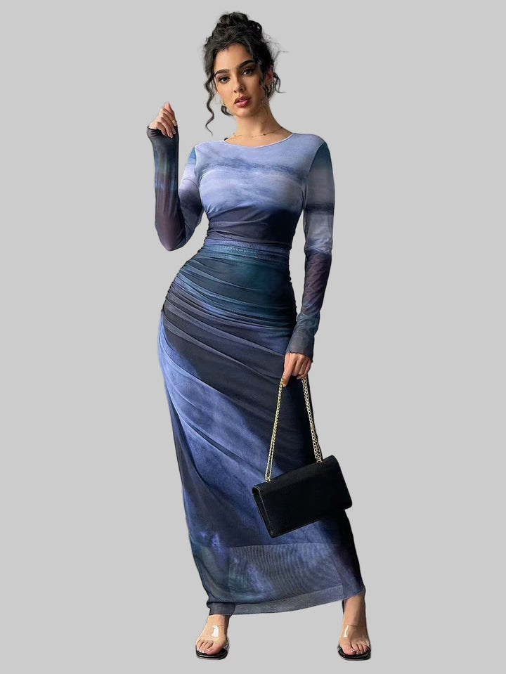 Anna - Elegant Print Kjole