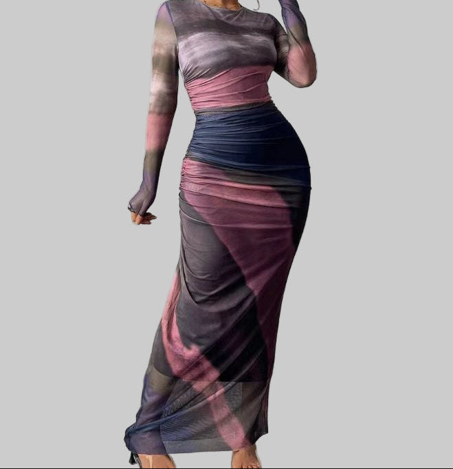 Anna - Elegant Print Kjole