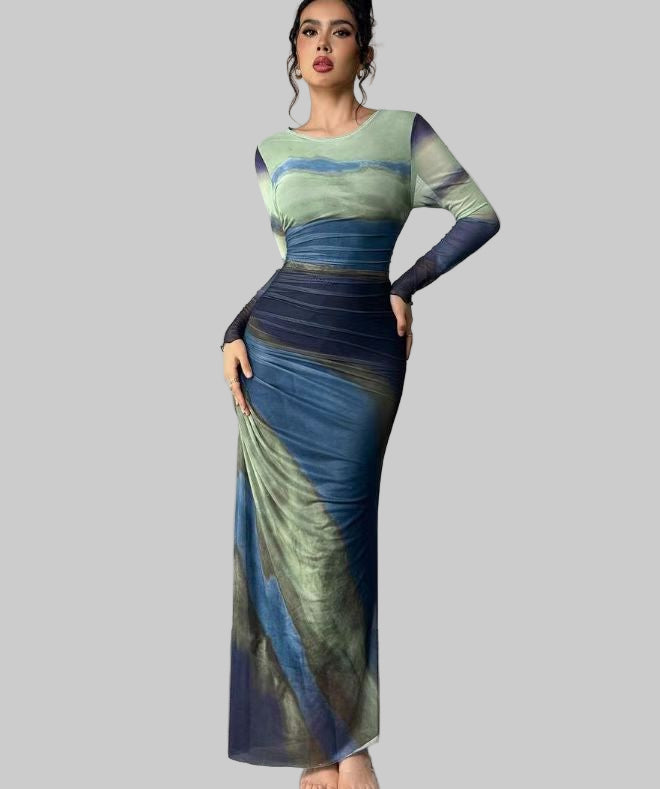 Anna - Elegant Print Kjole