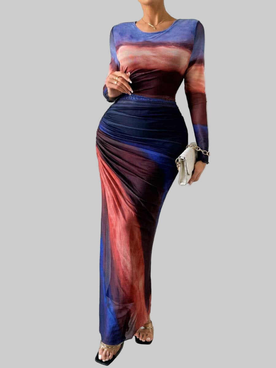 Anna - Elegant Print Kjole
