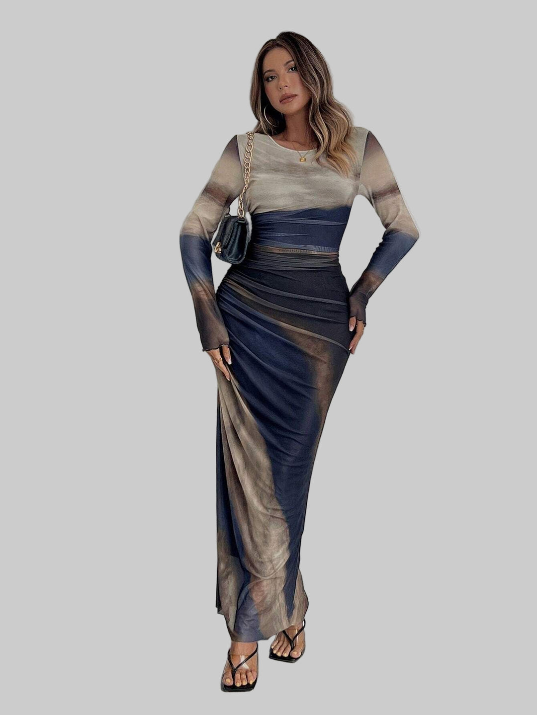Anna - Elegant Print Kjole