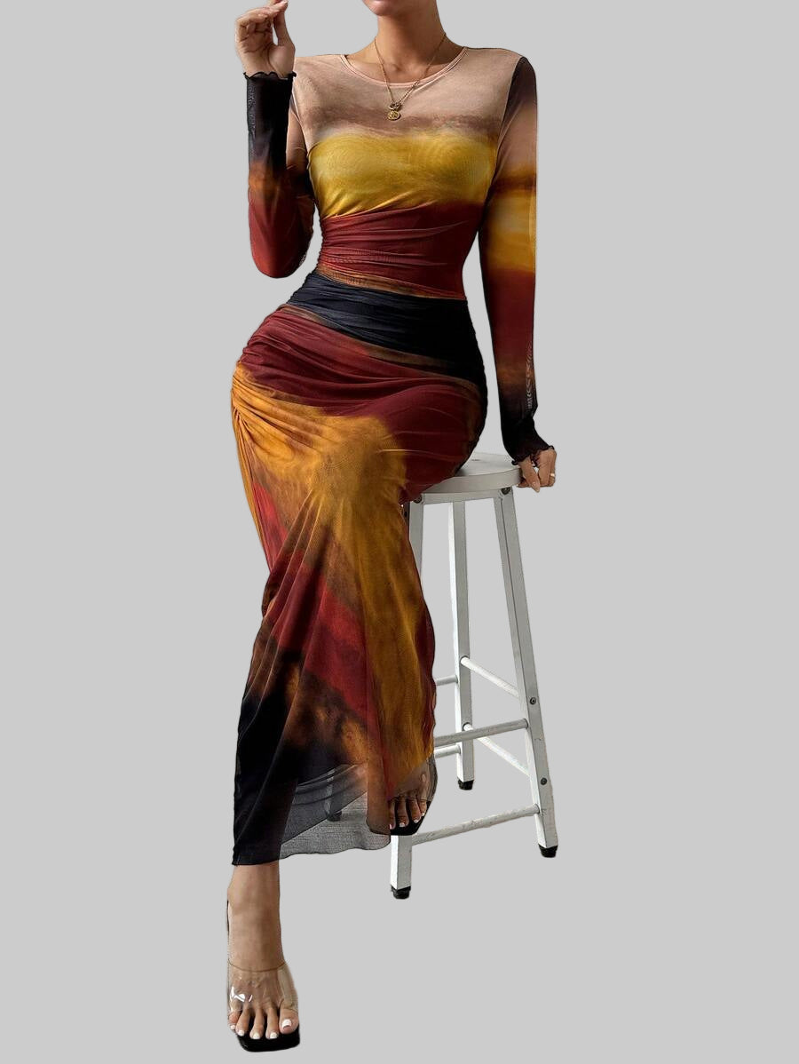Anna - Elegant Print Kjole