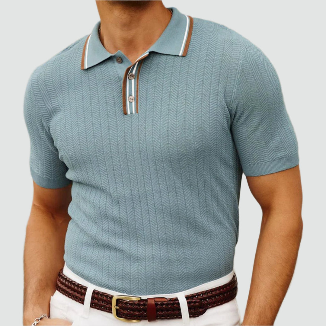 Nicolai – Højkvalitets Strikket Poloshirt