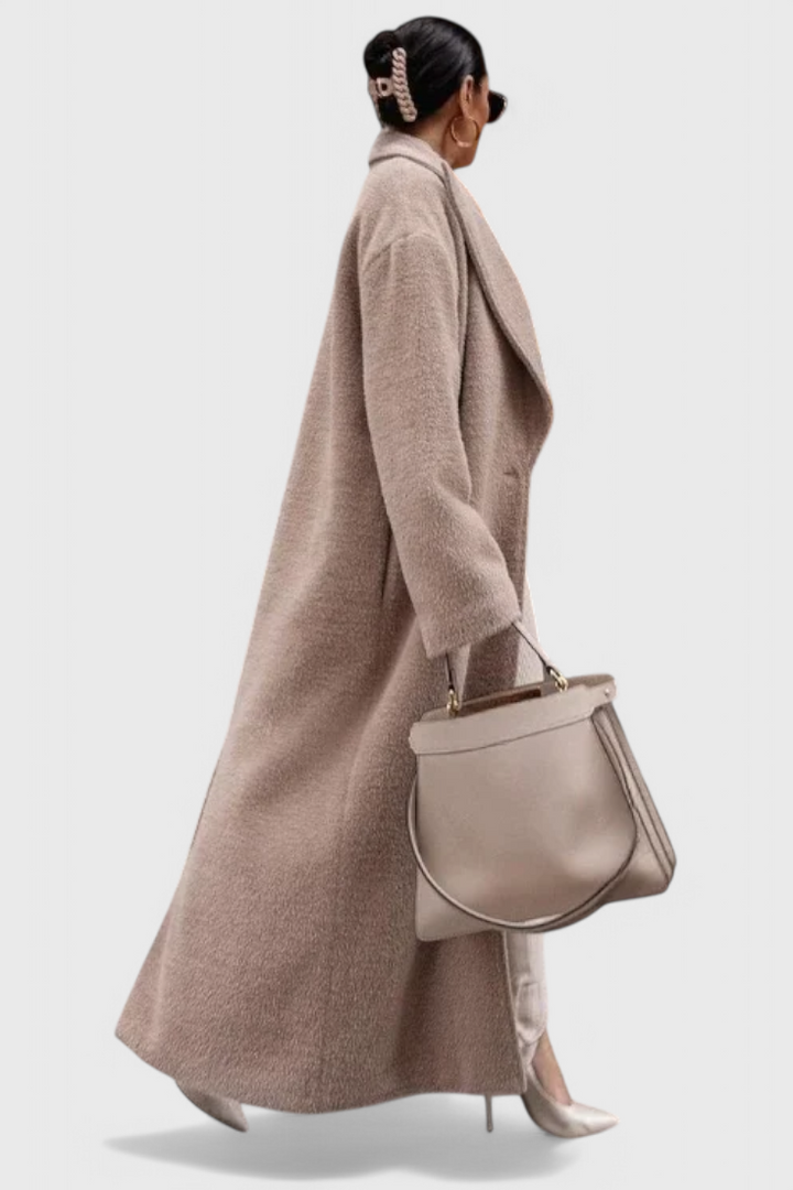 Chloe - Abrigo Elegant Struktureret Lang Kåbe