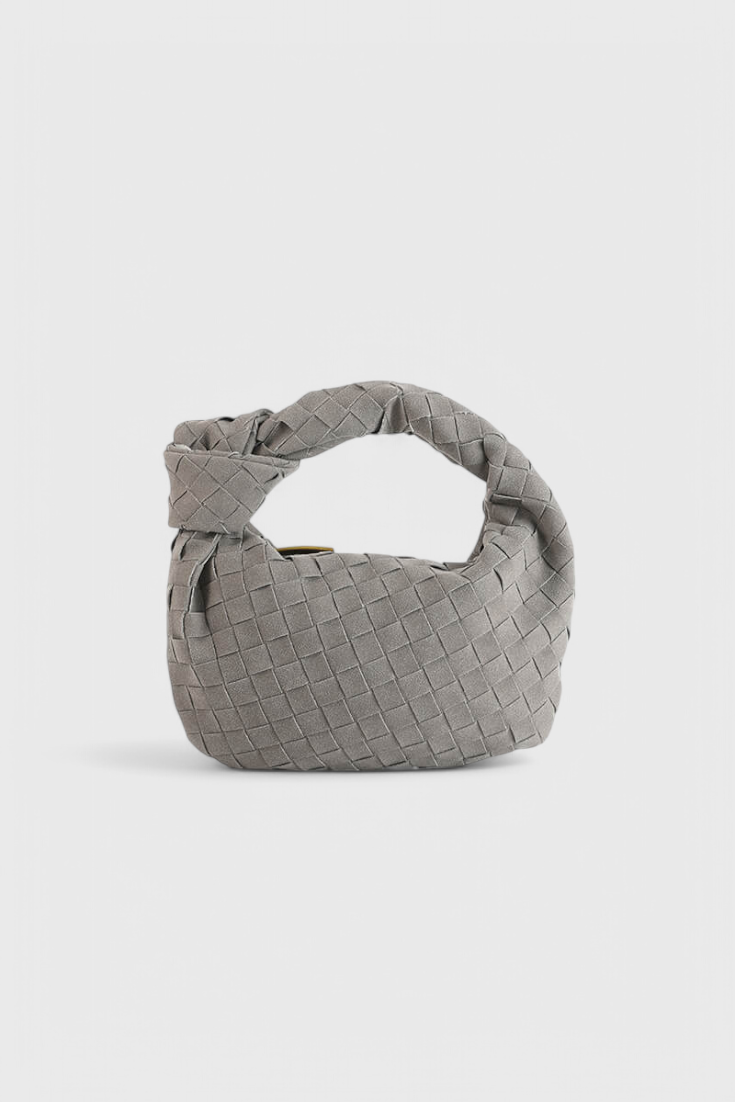 Remi - Lille Vævet Håndtaske med Knuddetail