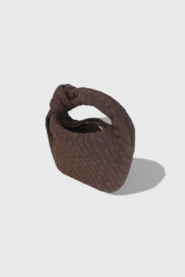 Remi - Lille Vævet Håndtaske med Knuddetail