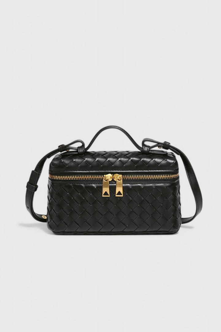 Milla - Bolso Mini Vævet med Guldtilbehør