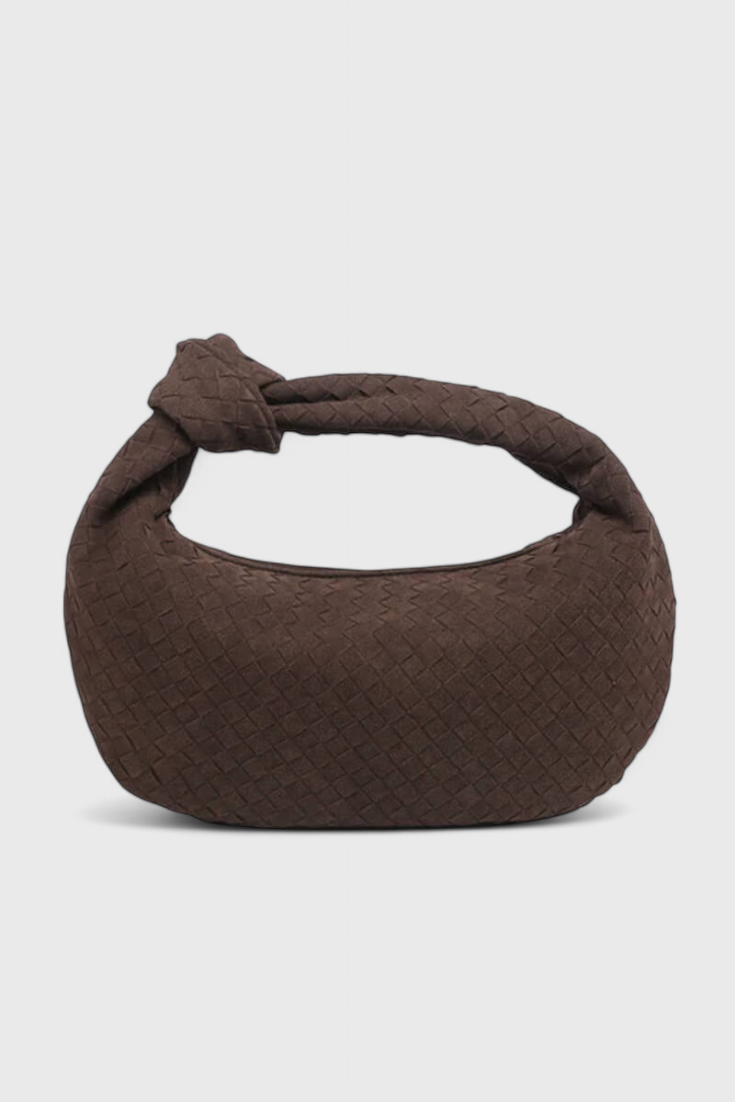 Lila - Medium Håndtaske Vævning med Knude Detalje
