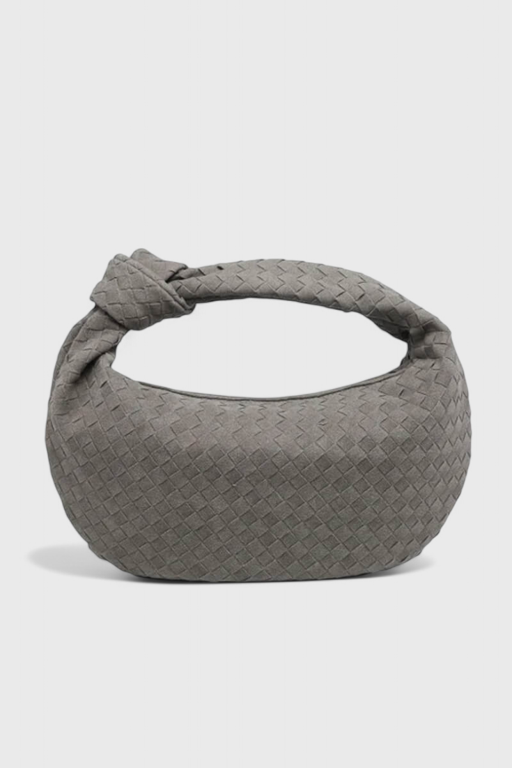 Lila - Medium Håndtaske Vævning med Knude Detalje