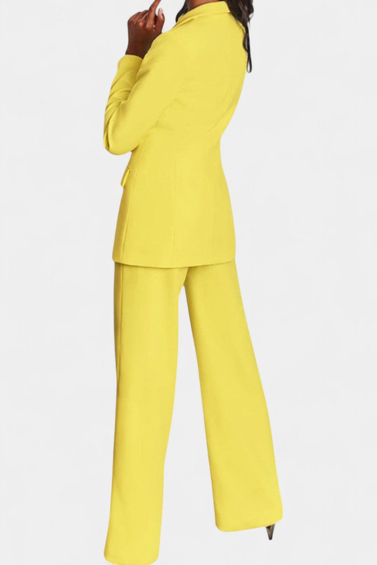 Marnie – Elegant sæt med skræddersyet blazer og wide-leg bukser