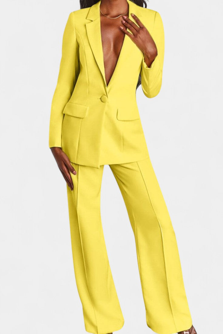 Marnie – Elegant sæt med skræddersyet blazer og wide-leg bukser