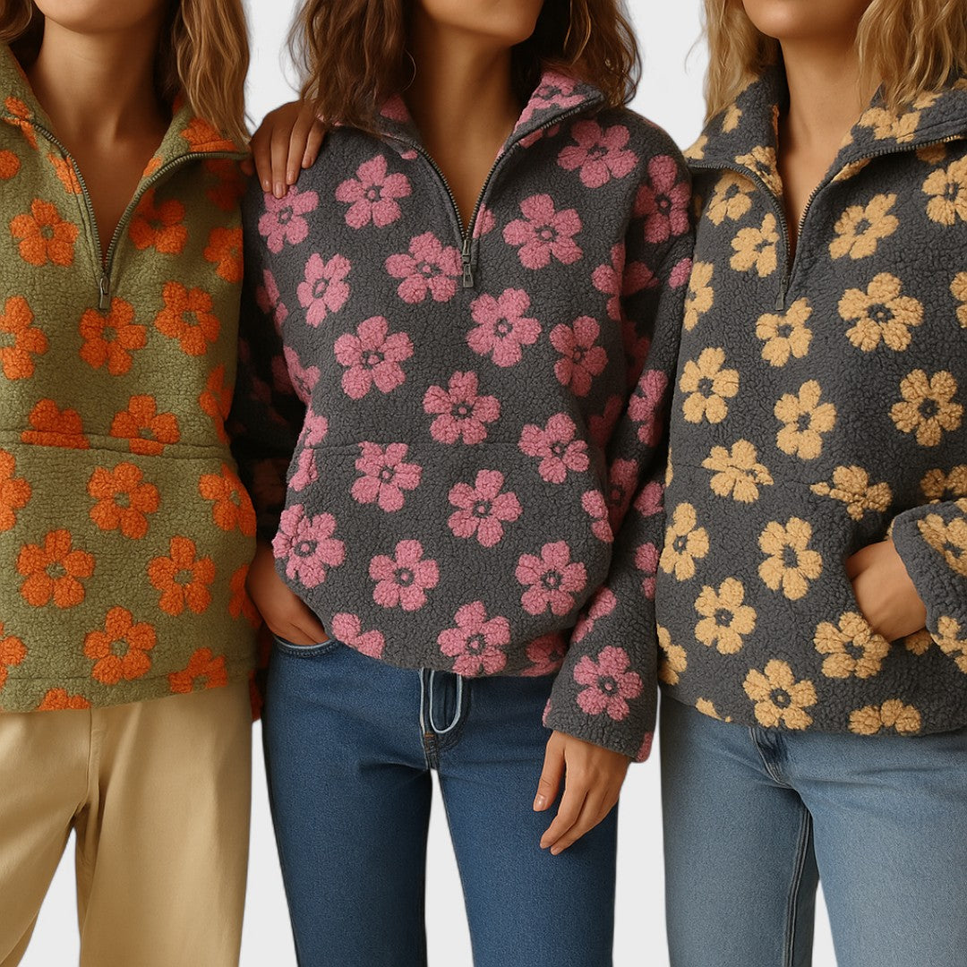Emillie – Blomstrende Fleecebluse
