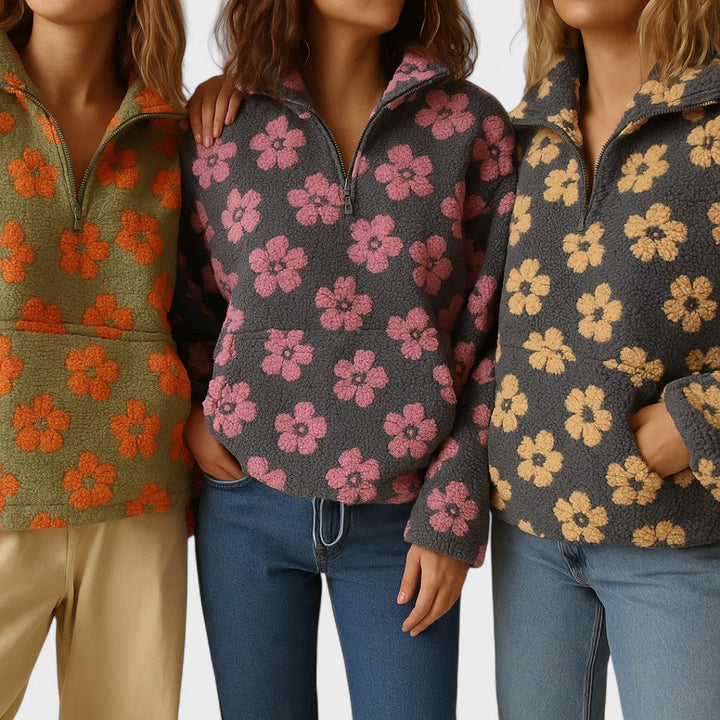 Emillie – Blomstrende Fleecebluse