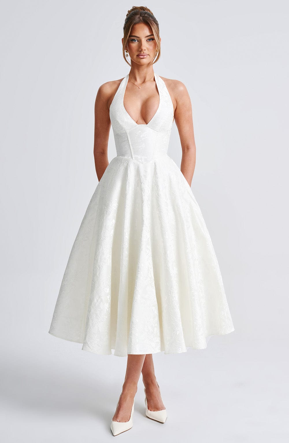 Catalina – Elegant romantisk midikjole