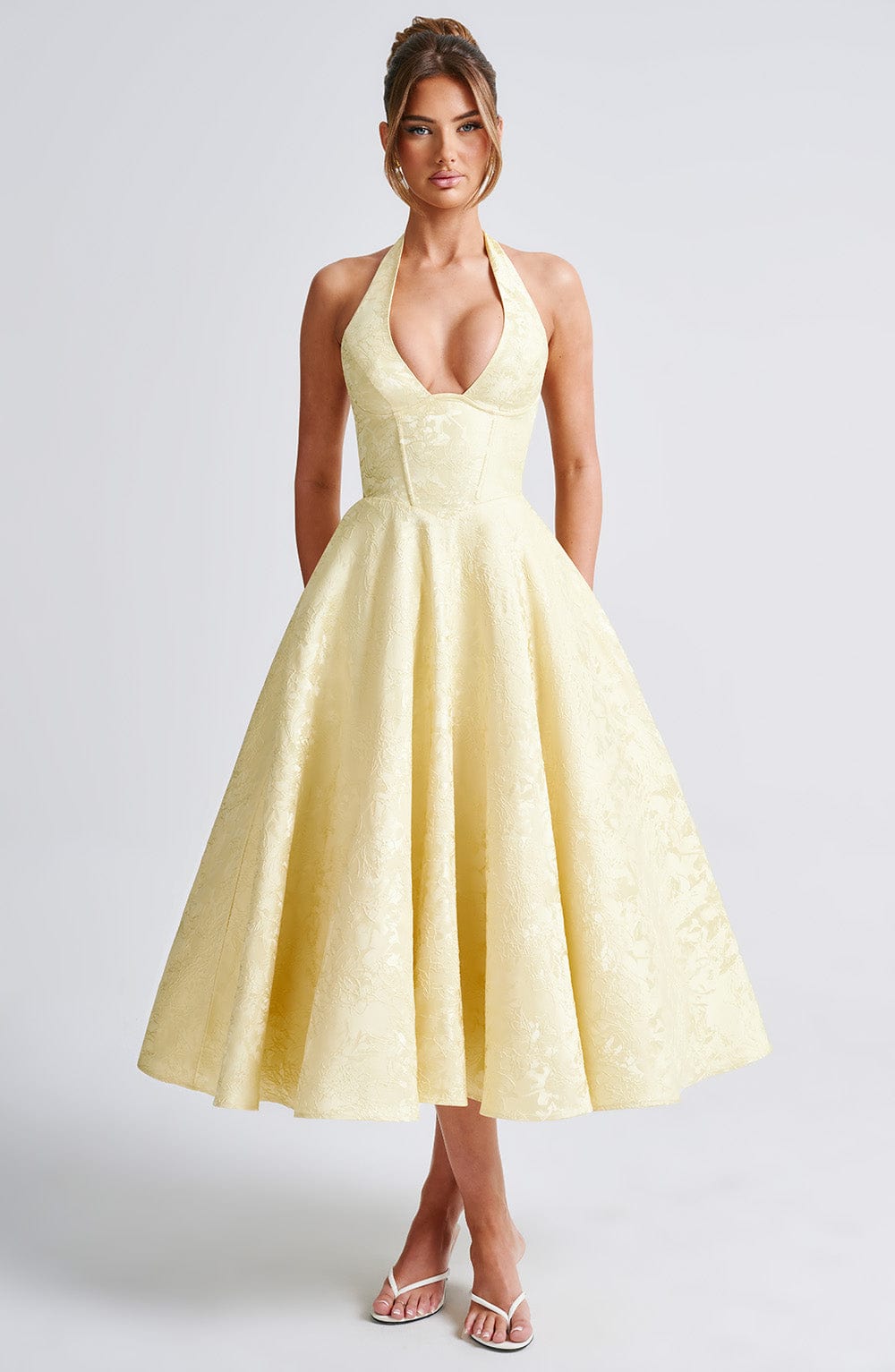 Catalina – Elegant romantisk midikjole