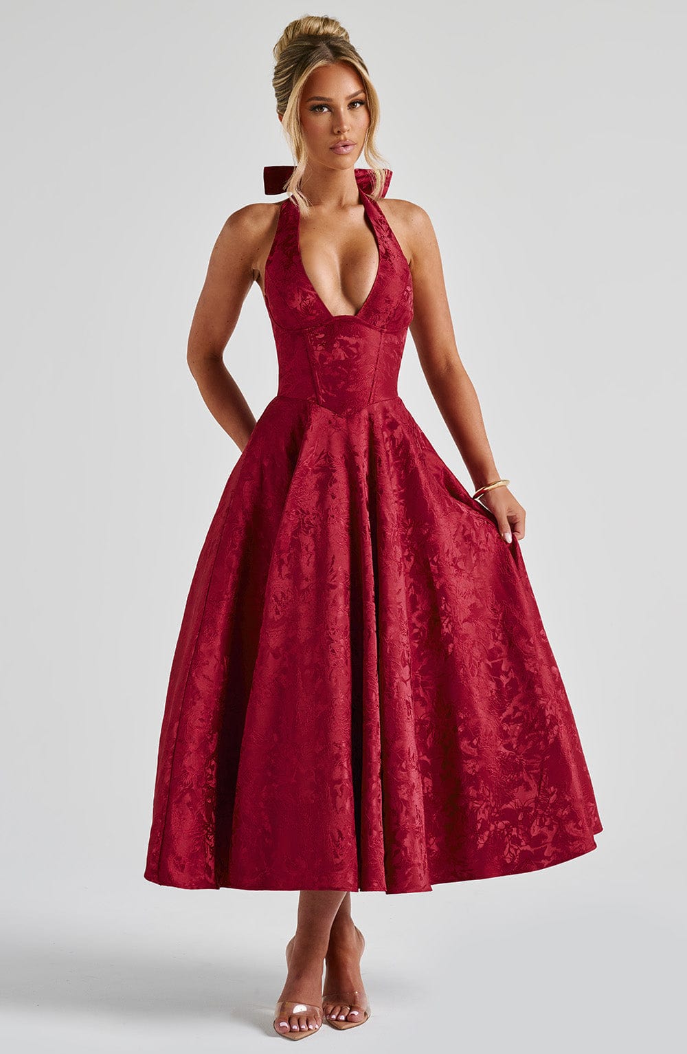 Catalina – Elegant romantisk midikjole