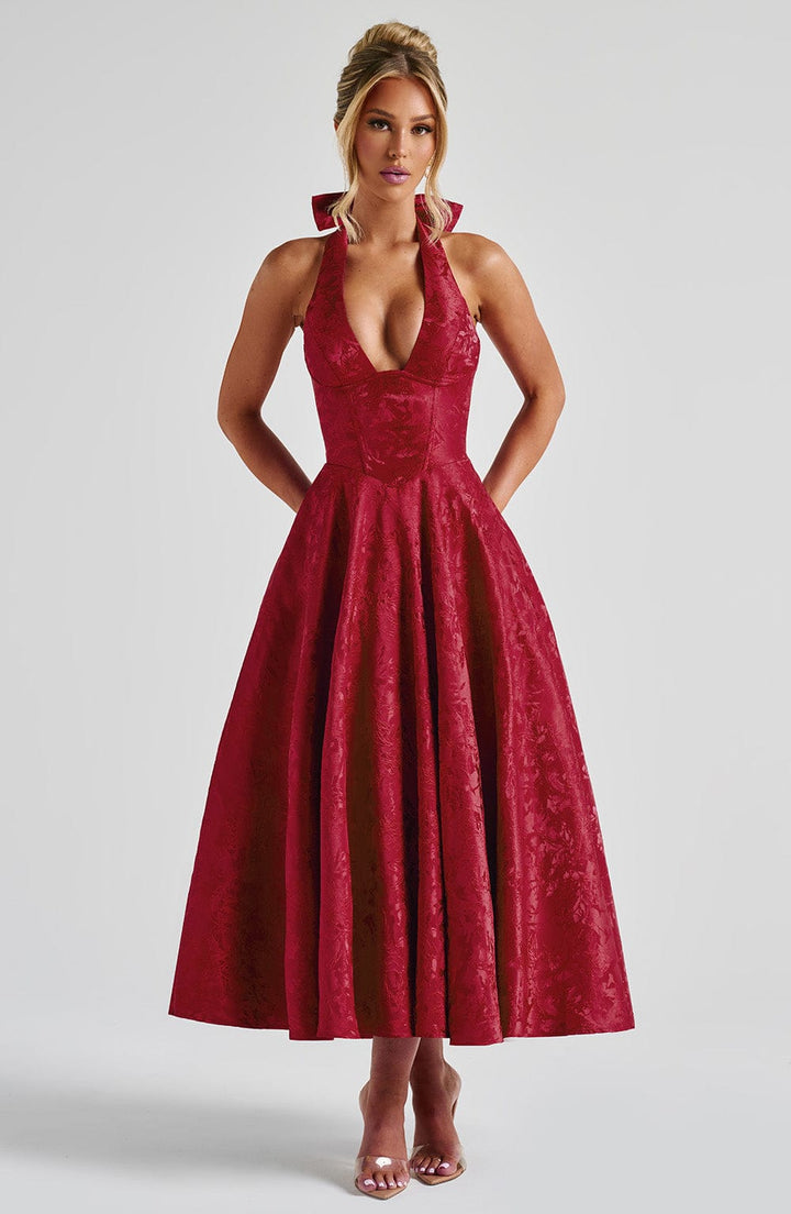 Catalina – Elegant romantisk midikjole