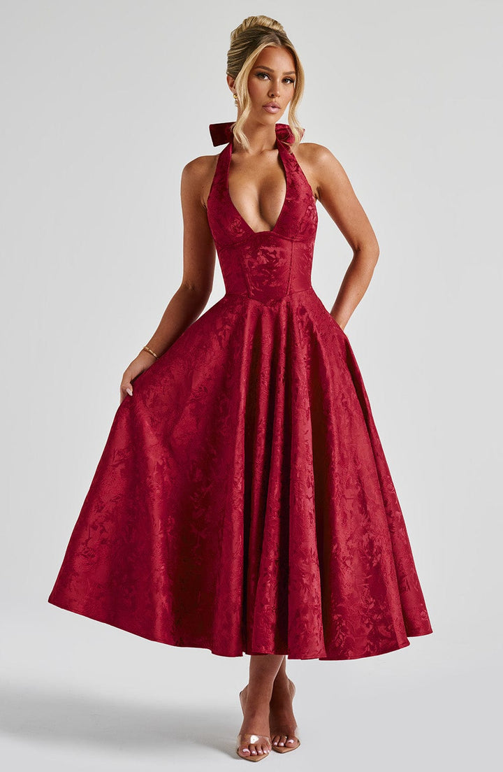 Catalina – Elegant romantisk midikjole